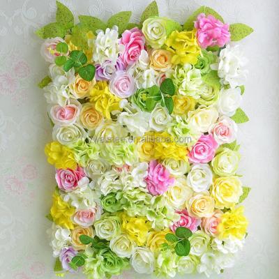 China 2016 Wholesale Silk Fabric Yiwu Aimee Factory Directly Flower Wall Decoration Wedding Backdrop (AM-FW02) for sale