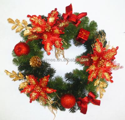 China PVC for christmas wreath 2014 wholesale christmas decorations made in china, wholesale christmas wreath (AM-CD09) for sale