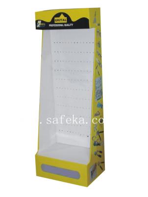 China Store Tools Cardboard Displays Units,Corrugated Pegboard Displays for sale