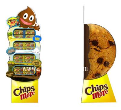 China 3D Chips More Paper Display Standee,Food Floor Displays Standees for sale