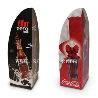 China Coca Cola Cardboard Floor Standee with Stacked Drinks Pack for POS Display for sale