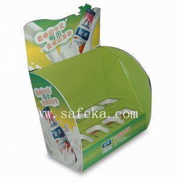 China New Drinks POS Cardboard Counter display stand for promotion for sale