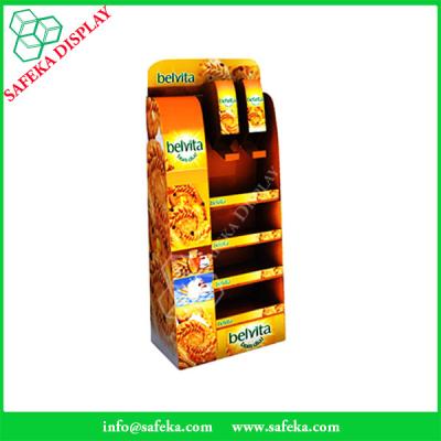 China Customized Free Standing Cardboard food Display for Shop Corrugated foods Display for sale