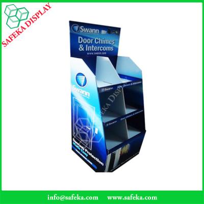 China 6 pockets Paper material shelf cardboard point of sale supermarket chimes and intercoms for sale