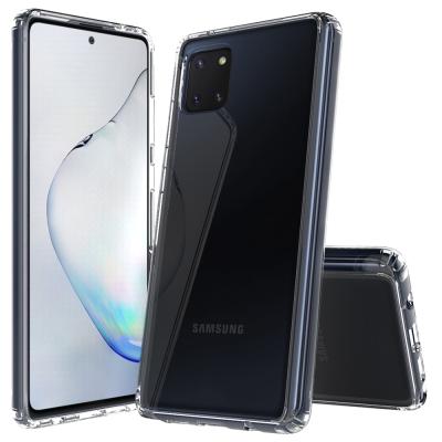 China Clear Transparent Hybrid Drop Protection Protective Mobile Back Cover Cell Phone Shockproof Bumper Case For Samsung Note 10 Lite for sale