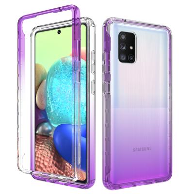 China Clear TPU PC Phone Combo Case For Samsung A71/A71 5G 360 Mobile Cover For Sam A71 5G UW for sale