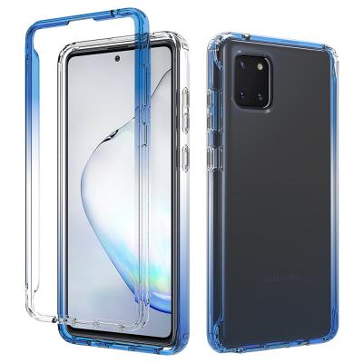 China Drop Transparent TPU+PC Full Protection 360 Cover Device Shockproof Body Mobile Phone Case For Samsung Note 10 Lite for sale