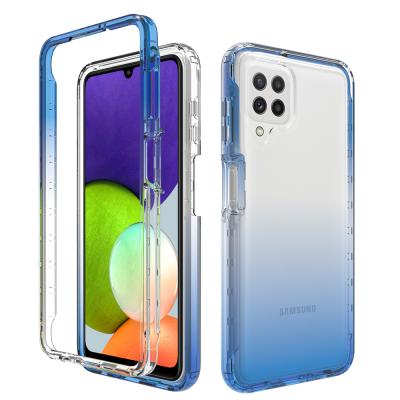 China Anti-drop Phone Case For Samsung Galaxy A22 4G 360 Mobile Full Body PC TPU Cover for sale