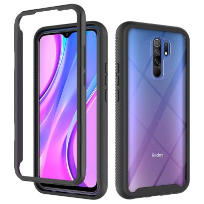 China Drop Protection 360 Full Body Shockproof Phone Case For Redmi 9 Rugged Hard Case Cover for sale