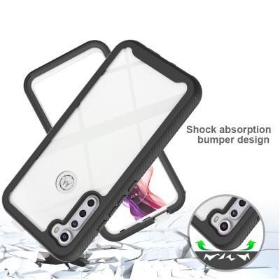 China Drop Protection For Motorola One Fusion Armor Shockproof Cellphone Case With Built-in PC Front Frame PET Screen Protector for sale