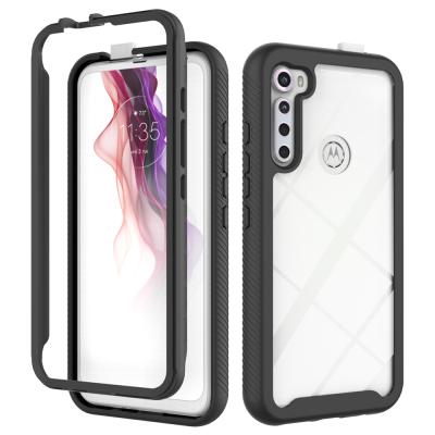 China Full Body 360 Shockproof Drop Protection Hybrid Hard Case Cover For Motorola One Plus Fusion With Front Frame for sale