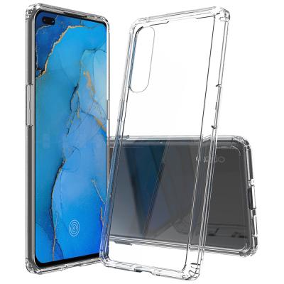 China Drop Protection For Oppo Find X2 Neo Clear Case, Acrylic + TPU Bumper Back Cover Hybrid Cell Phone Protective Case For Oppo Find X2 Neo for sale