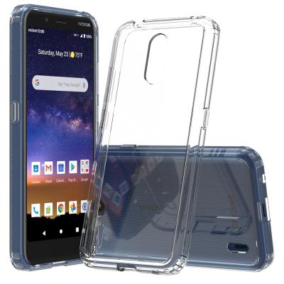 China Drop Protection For Nokia C2 Tava Hard Cover Acrylic + TPU Bumper Clear Shockproof Phone Case For Nokia C2 Tava/Tennen for sale