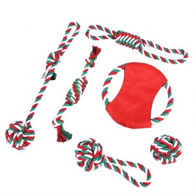 China Sustainable Christmas pet supplies Dog cotton rope toys large dog toys for aggressive chewers ropes for sale