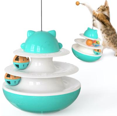 China Wholesale IQ Viable Ball Feast Lane Toy Cat Tumbler Toy Cat Double Interactive Pet Catnip Toy For Indoor Cats Kittens for sale