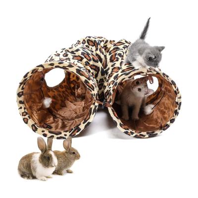 China Cat Tunnel Leopard Skin Print viable encourages healthy play promotes physical and psychological well-being Felines comes with the ball for sale