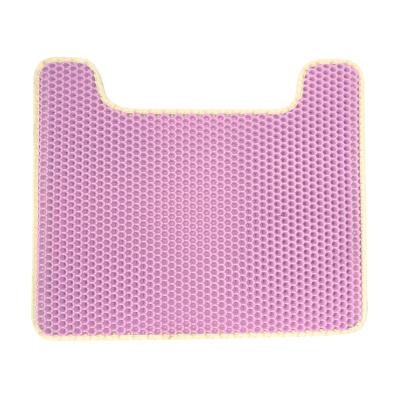 China Wholesale Anti Tracking Layer Stocked Waterproof Double Cover Honeycomb U Shape Suitable For Different Bin Cat Litter Mat for sale