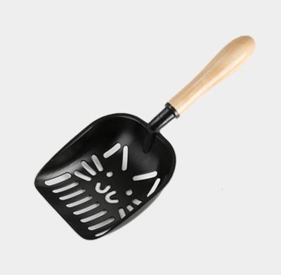 China Metal Stocked Cat Litter Scoop Wood Handle with Non Scoop Stick Deep Dishes for sale