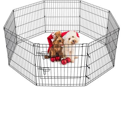 China Newest Eight Piece Breathable Dog Exercise Playpen Portable Folding Pet Gate Dog Animal Fence for sale