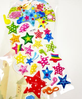 China custom star shaped 3d puffy foam sticker eco-friendly cartoon sticker for kids price for sale