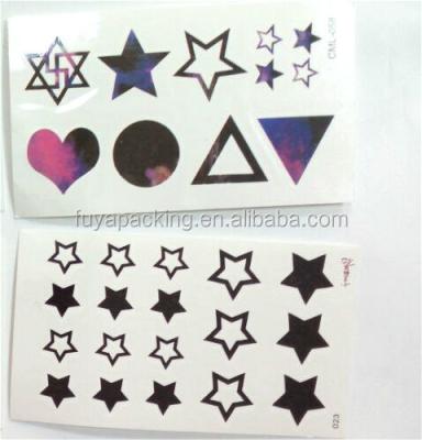 China Temporary High Quality Paste Stars Simple Fashion Temporary Tattoo Sticker for sale