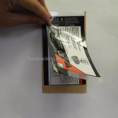 China Double Layer Tire Sticker Waterproof Adhesive Rubber Label For Cars for sale