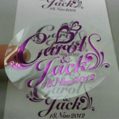 China Glossy Waterproof Custom Logo / Design , Transparent Plastic Matte Paper Adhesive Label Sticker Printing for sale