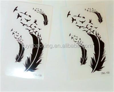 China Temporary Waterproof Feather Tattoo Sticker for sale