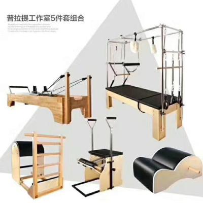 China Commercial Home Gym Equipment Fitness Equipment Application Factory Direct Selling Wooden Body Balanced Cadillac Pilates Reformer for sale