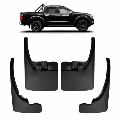 China Factory-Direct High Quality 4X4 Accessories ABS Mud Flaps Black Aftermarket Paint Splatter Guards Fender For NAVARA NP300 2015-2021 for sale