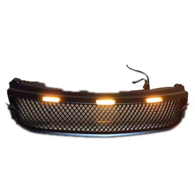 China Factory-direct new style car accessories black grills with LED lights ABS Front Grill For pajero sport for sale