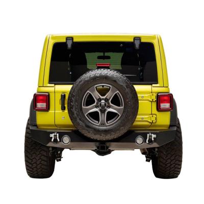 China Factory-direct Best Selling Black Rear Bumper Offroad Steel Aftermarket Parts Bumper Guard With LED Lights For Wrangler JL 2018-2019 for sale