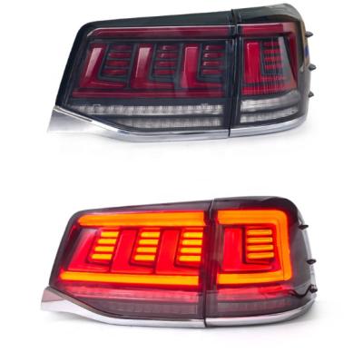 China Newest High Quality Accessories LED Offroad Bumper Lamp Smoke Tail Light Aftermarket ABS Dark Tail Lamp For Land Cruiser LC200 2016-2021 for sale