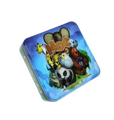 China Recyclable Customized Good Quality Tinplate Toy Chocolate Boxes Packing Playing Game Cards Tins for sale