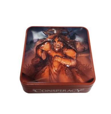 China Recyclable Customized Good Quality Tinplate Toy Chocolate Boxes Packing Playing Game Cards Tin Box for sale