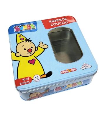 China Recyclable New Hot Items Square Tin Box Special Offset Printing Recycled Materials Toys Packing for sale