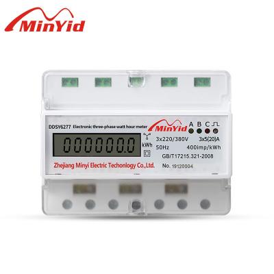 China Three Phase Din Rail Energy Meter KWH Meter 380V With LCD Display Class 1.0S RS485 DTS618 for sale