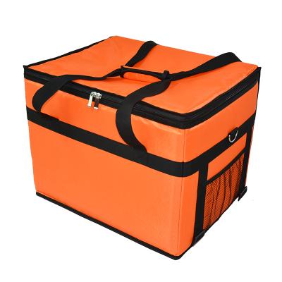 China New Heavy Duty Waterproof Motorcycle Cooler Bags Insulated Tote Warmer Heated Food Delivery Bag for sale