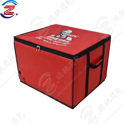 China Custom Logo Portable Waterproof Insulated Bike Pizza Food Backpack Food Delivery Hot Bag for sale