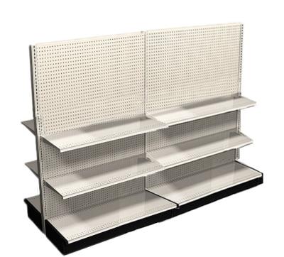 China Double Sided Double Sided Unit Store Free Standing Fixture Gondola Display Shelving for sale