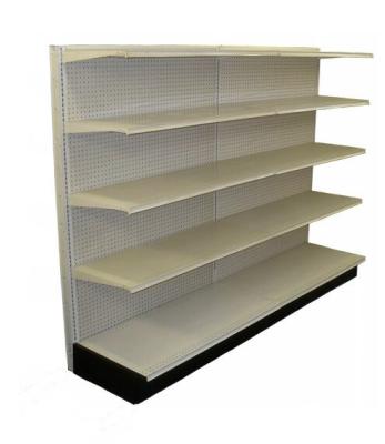 China Double Sided Gondola Shelving System, Metal Shelving Brackets, Retail Shelving Store for sale