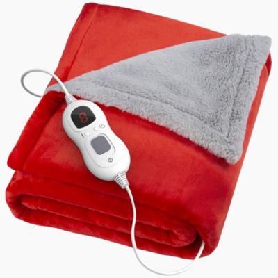 China Anti-Static Washable Soft Plush Eelecric Flannel Heated Electric Heated Throw Blanket Blanket For Winter for sale