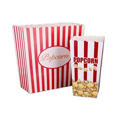 China Disposable Custom Design Disposable Cinema Entertainment Party Used Paper Popcorn Box for sale