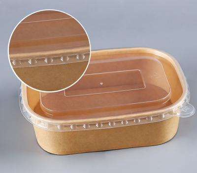 China 1000ml Rectange Recyclable Paper Food Container, Food Paper Box, Paper Takeout Container for sale