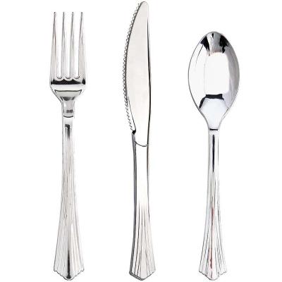 China Disposable Silverware Utensils Plastic Cutlery Heavy Duty Disposable Silverware Flatware for sale