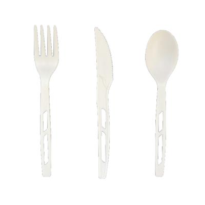 China Disposable and heat resistant alternative to disposable compostable plastic silverware set for sale