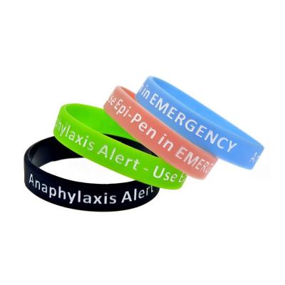 China Promotion/Gift/Party/Birthday Silicone Wristband Customized Wrist Hand Rubber Elastic Band Etched Silicon Wristband For Sports for sale