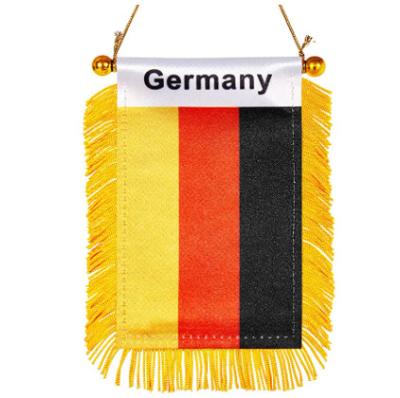 China 3 x 5 Inch Small Germany Flag Window Flag German Mini Car Flags Banners Rearview Hanging Mirror Flying for sale