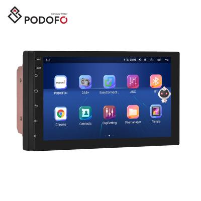 China GPS Podofo 2Din AI 7 WIFI&4G SIM Card Wired Android Auto DSP EQ Stereo 10.0 Inch QLED Screen Carplay GPS Carplay 8+128G Android for sale