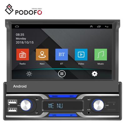 China GPS Podofo 1 Din Android 10 Car Stereo Radio 7